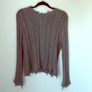 Honey Punch Distressed Knit Sweater 